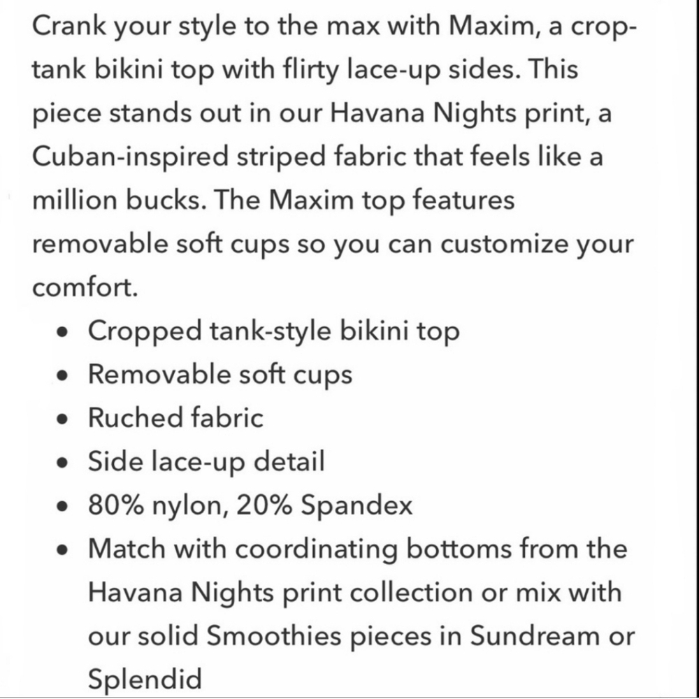 Body Glove Maxim Cropped Tank Bikini Top•L - Picture 6 of 12